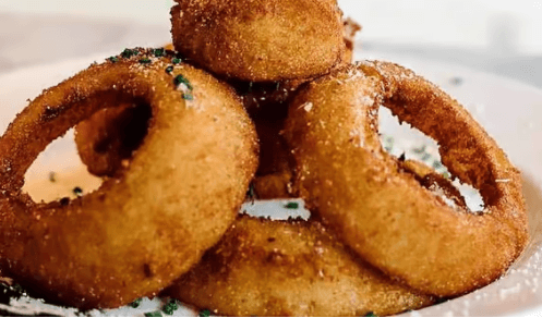 Rondelles d’oignons à la bière et Jack Daniels / Fried Onion Rings Jack and Beer Batter