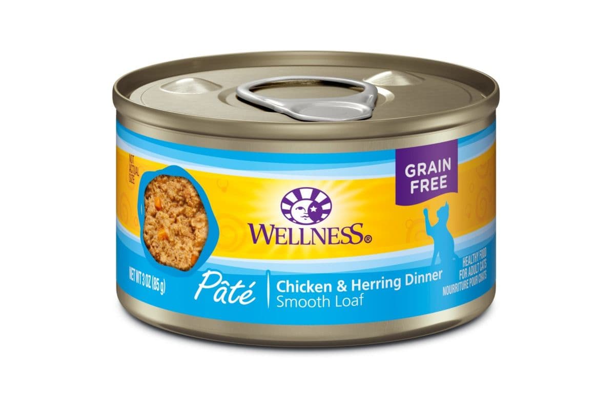 Wellness Complete Health Pate Chicken & Herring Formula Grain-Free Wet Cat Food Cans (12.5 oz)