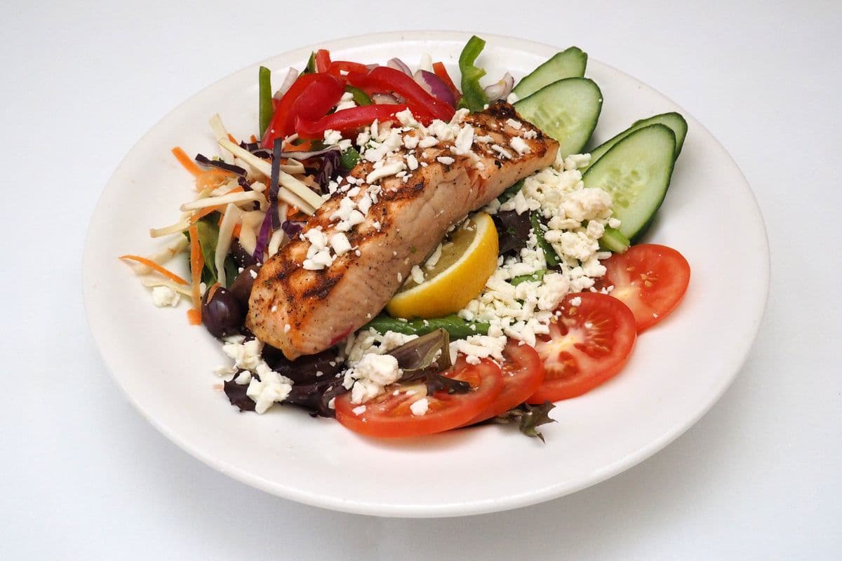 Salmon Greek Salad Bowl