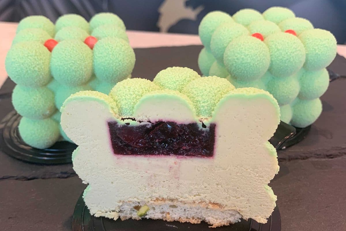 Pistachio Cherry Mousse Dessert