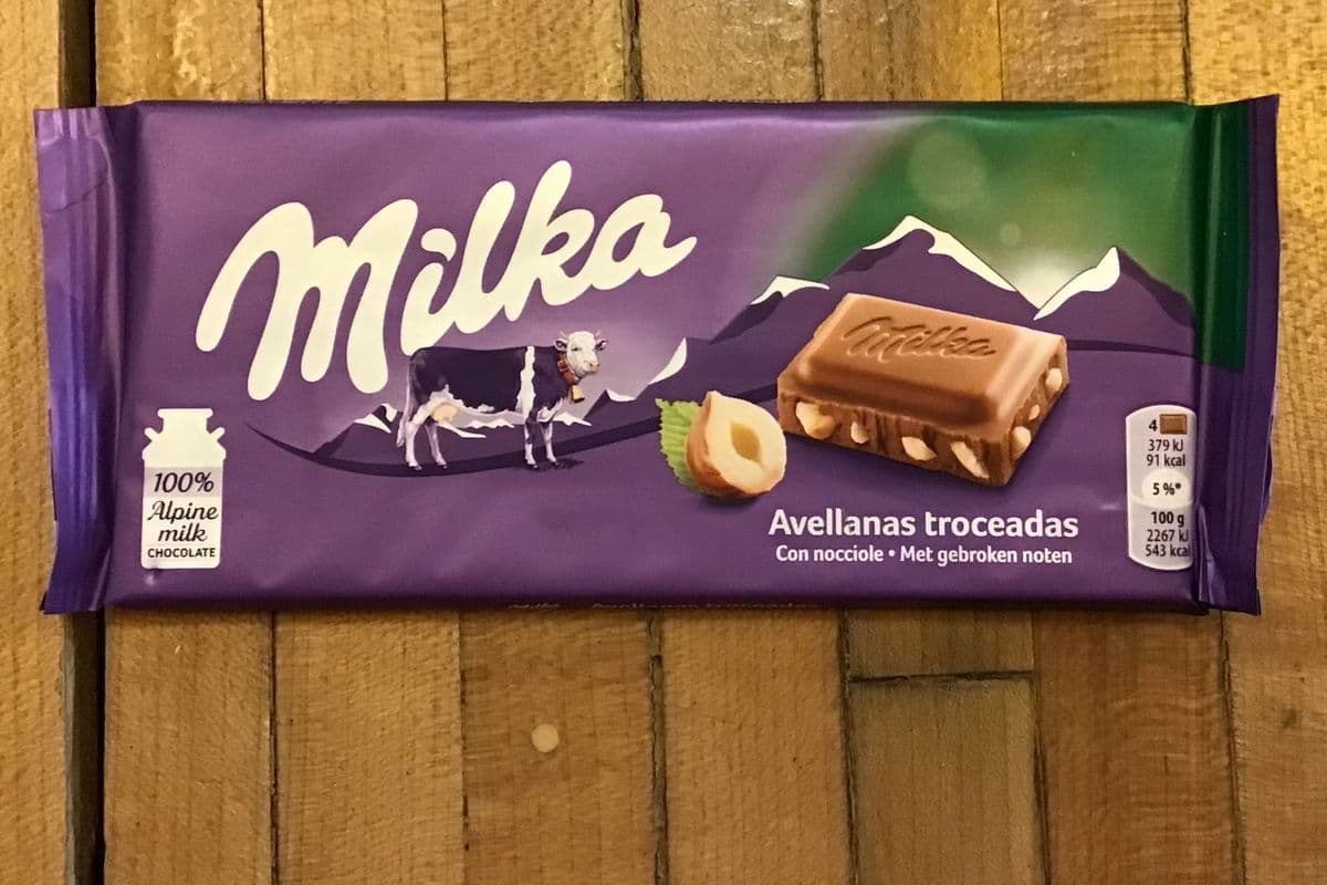 Milka hazelnut chocolate bar - imported (100g)
