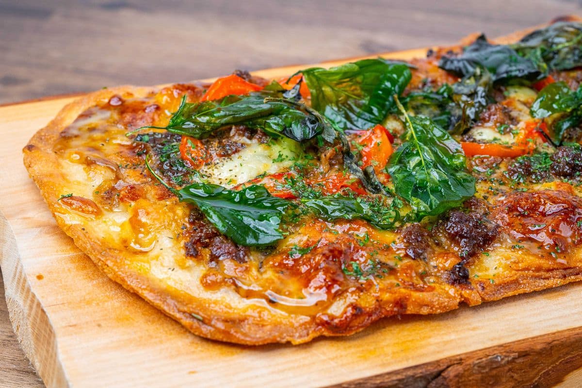 Basil Pork Pizza