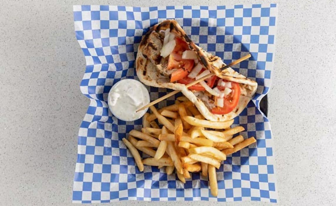 Chicken Souvlaki on Pita