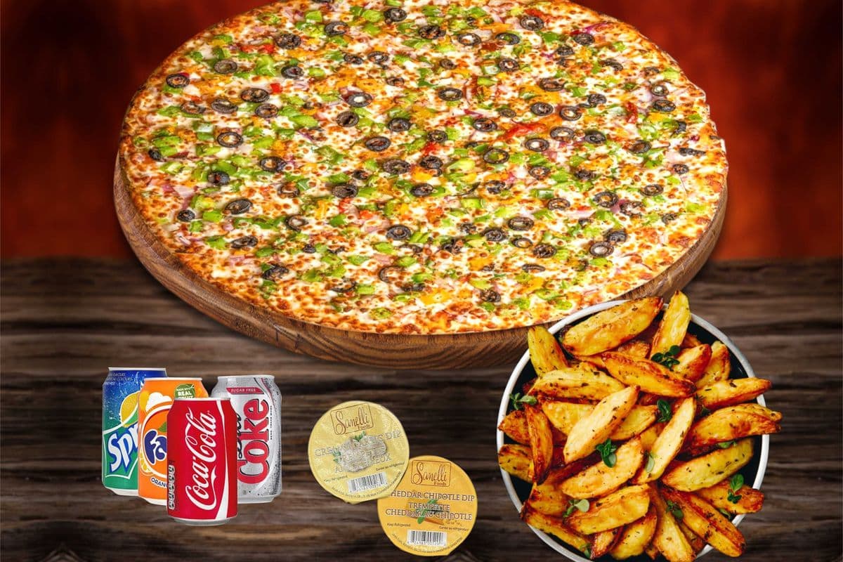 One Large Pizza and Wedges Combo