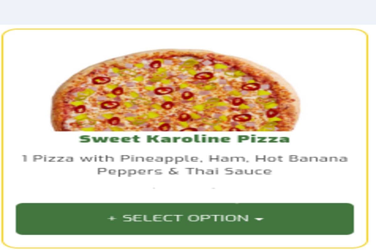 Sweet Karoline Pizza (Papple,ham,hotpepper,Thai)
