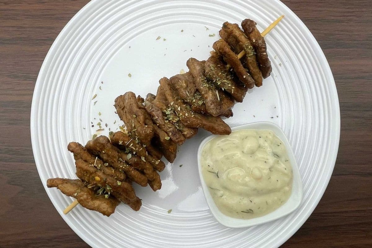 Vegan Beef Souvlaki Skewer