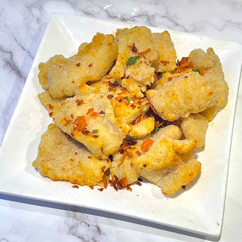 Deep Fried Cod Fillet with Peppery Salt / 椒鹽斑塊 (例).