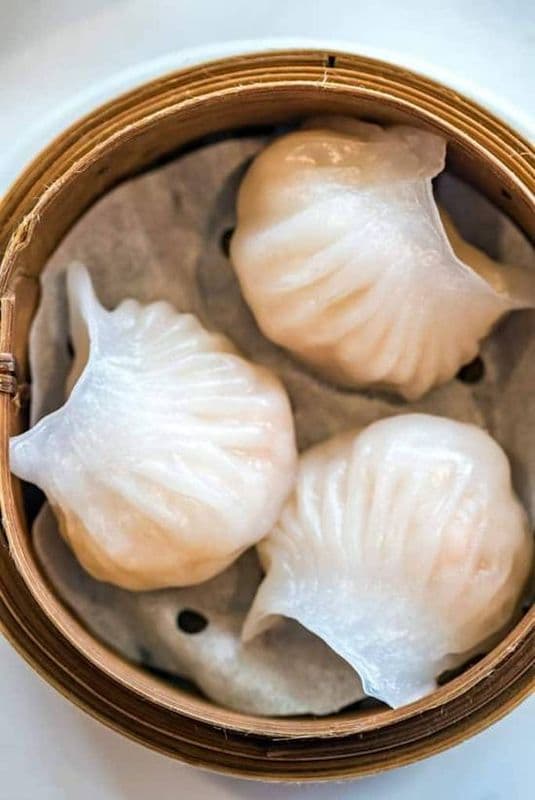 D5. Shrimp Dumplings虾饺 / D5. Raviolis aux crevettes