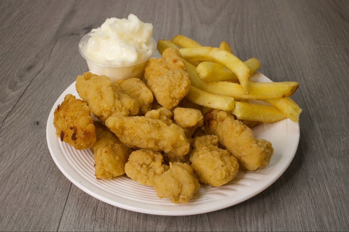 Mini Chicken Tenders with Fries