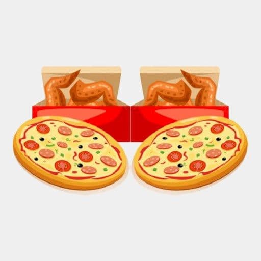 2 Pizzas and 2 lbs of Wings - Large