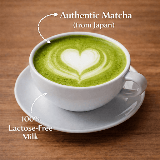 (HOT) Matcha Latte / 뜨거운 말차 라떼 / 热抹茶拿铁