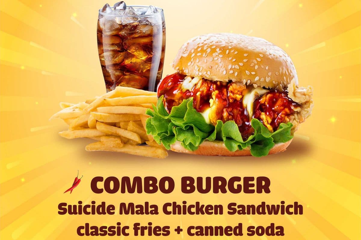 A3. Suicide Mala Chicken Sandwich Meal