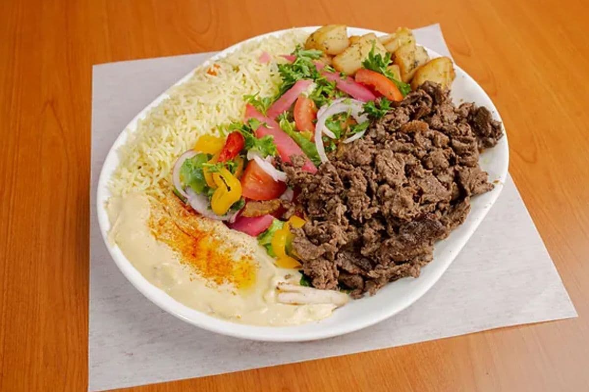 Mixed Beef and Lamb Shawarma (Plate)