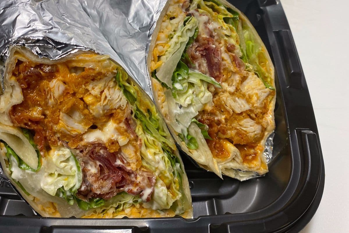 Buffalo crispy chicken Caesar Wrap