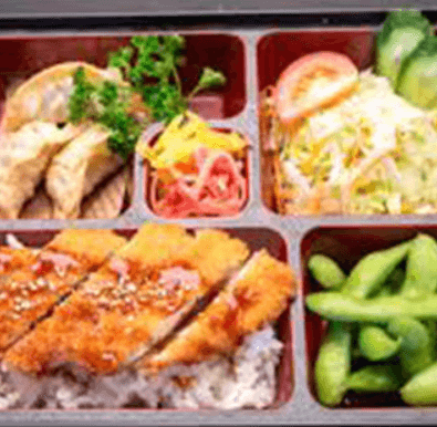 #0355. Tonkatsu Teriyaki Box (pork) with Two Pieces of Salmon