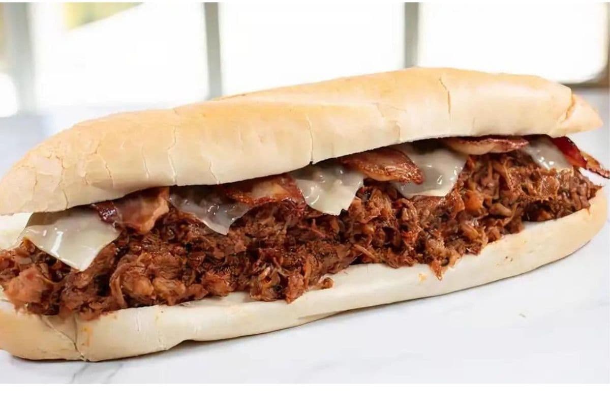Pulled Pork and Bacon Sandwich