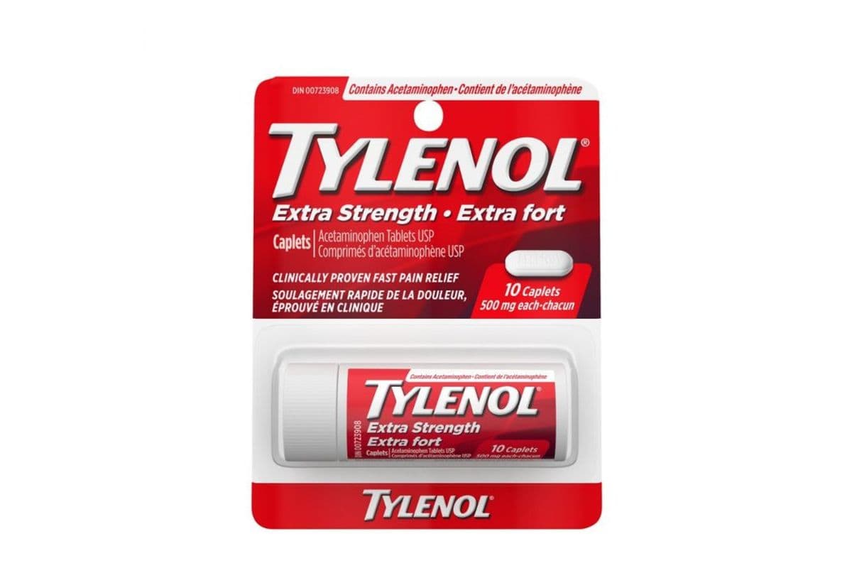 TYLENOL EXTRA STRENGTH VIAL CARD (500mg)