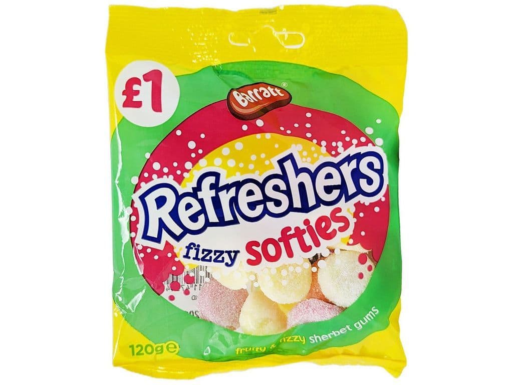 Barratt Refreshers Fizzy Softies Fruity Gummies UK 120g