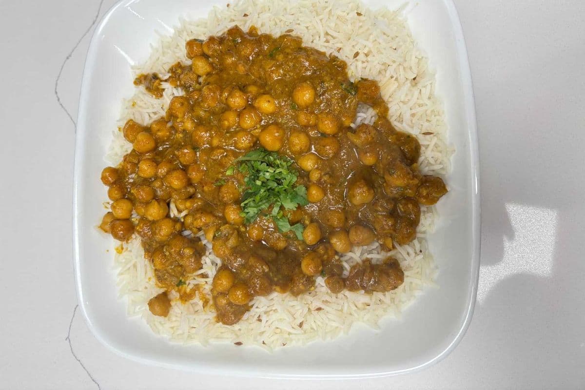 Chole mixed with Rice
