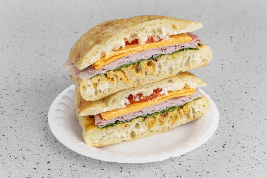 Black Forest Ham and Cheddar Sandwich