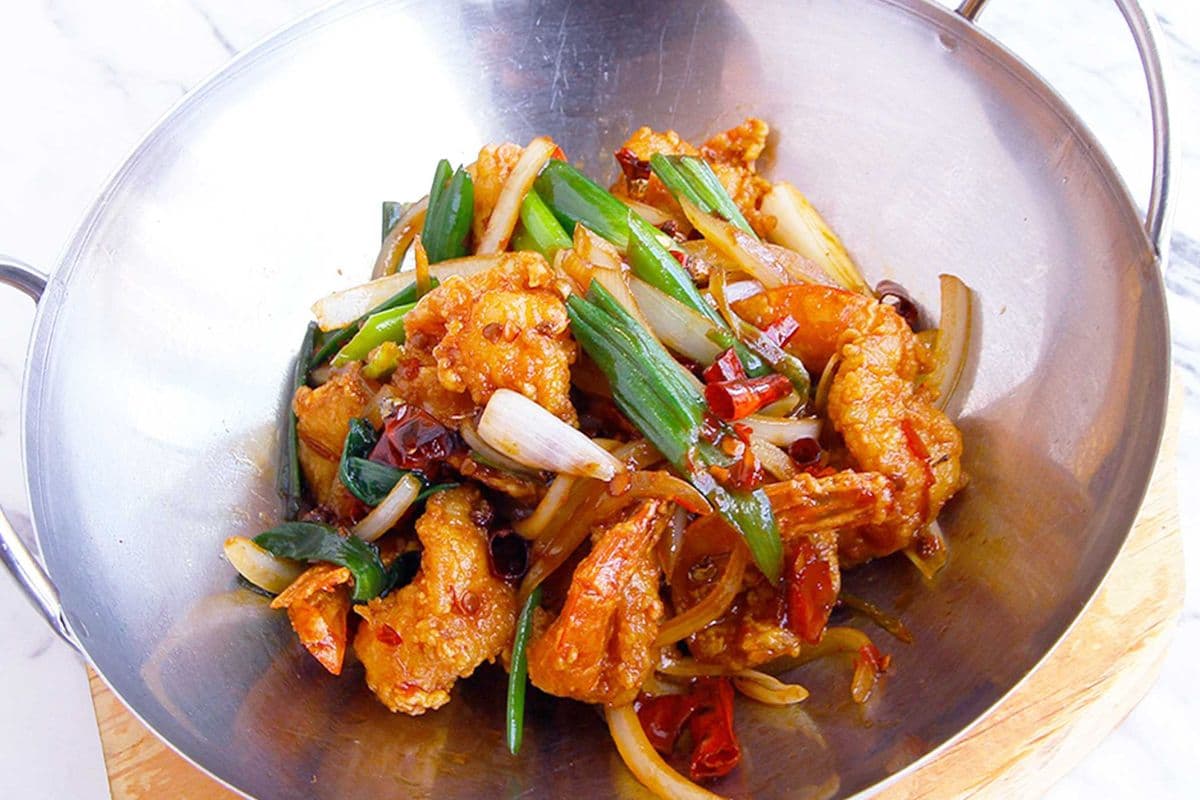 Spicy Shrimps with Peppercorn 干鍋蝦