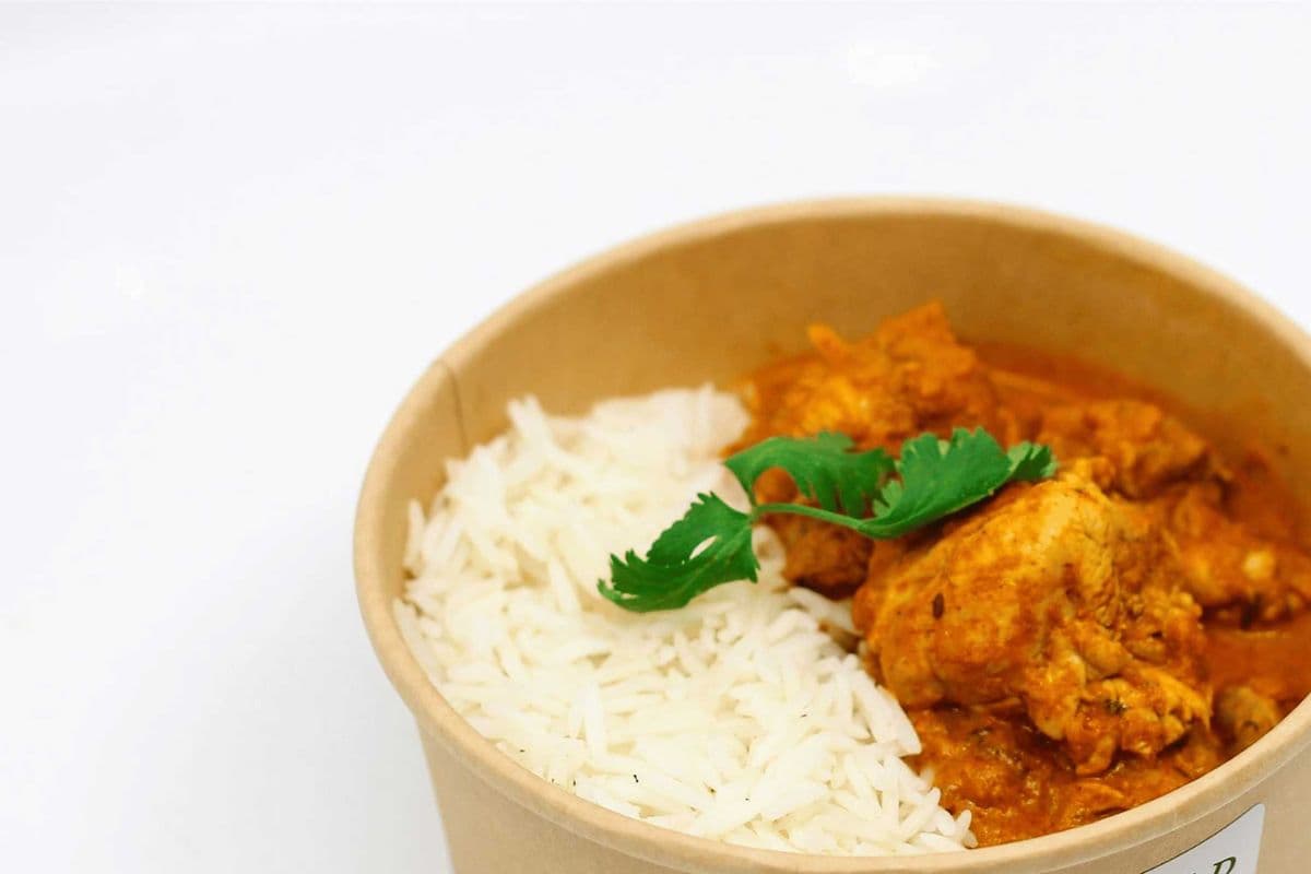 Traditional Butter Chicken Served with Basmati Rice (2 portions)