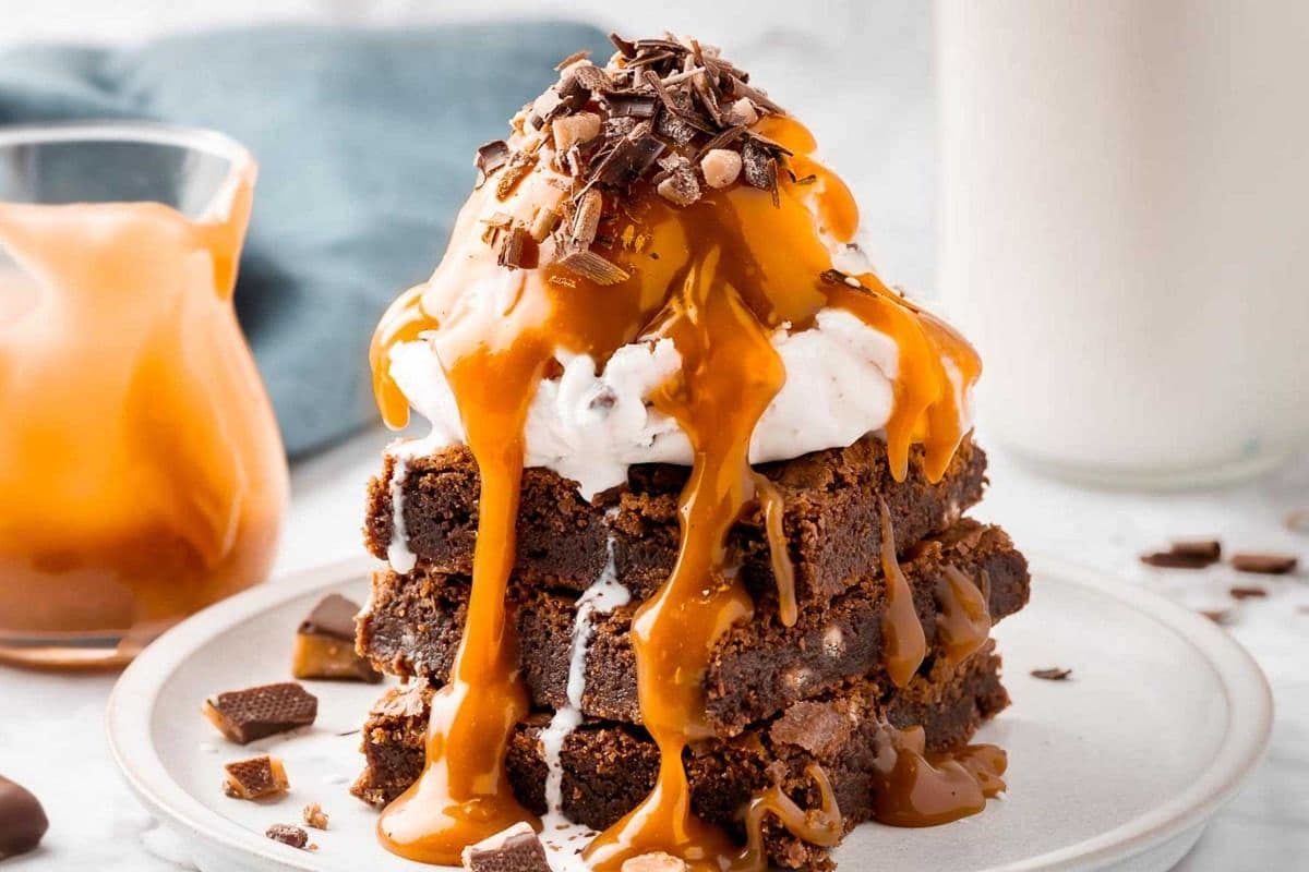 Caramel Brownie GELATO SUNDAE