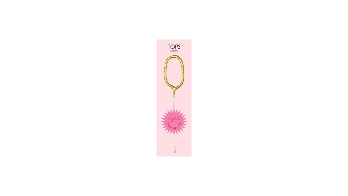 TOPS Malibu "0" Sparkler Candle
