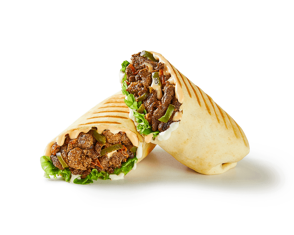 Philly Cheese Steak Shawarma Wrap
