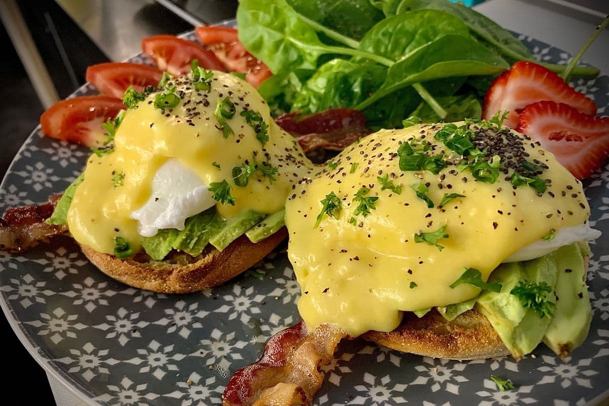 Bacon and Avocado Egg Benedict