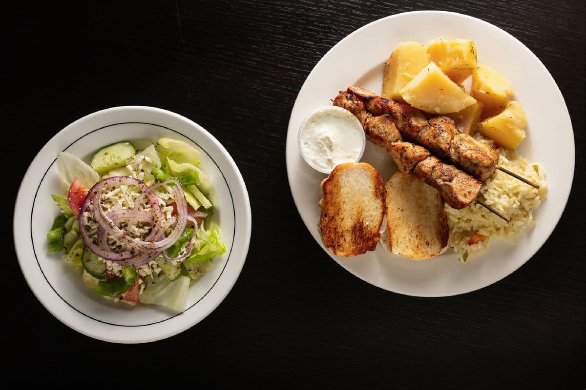 Chicken Souvlaki Dinner