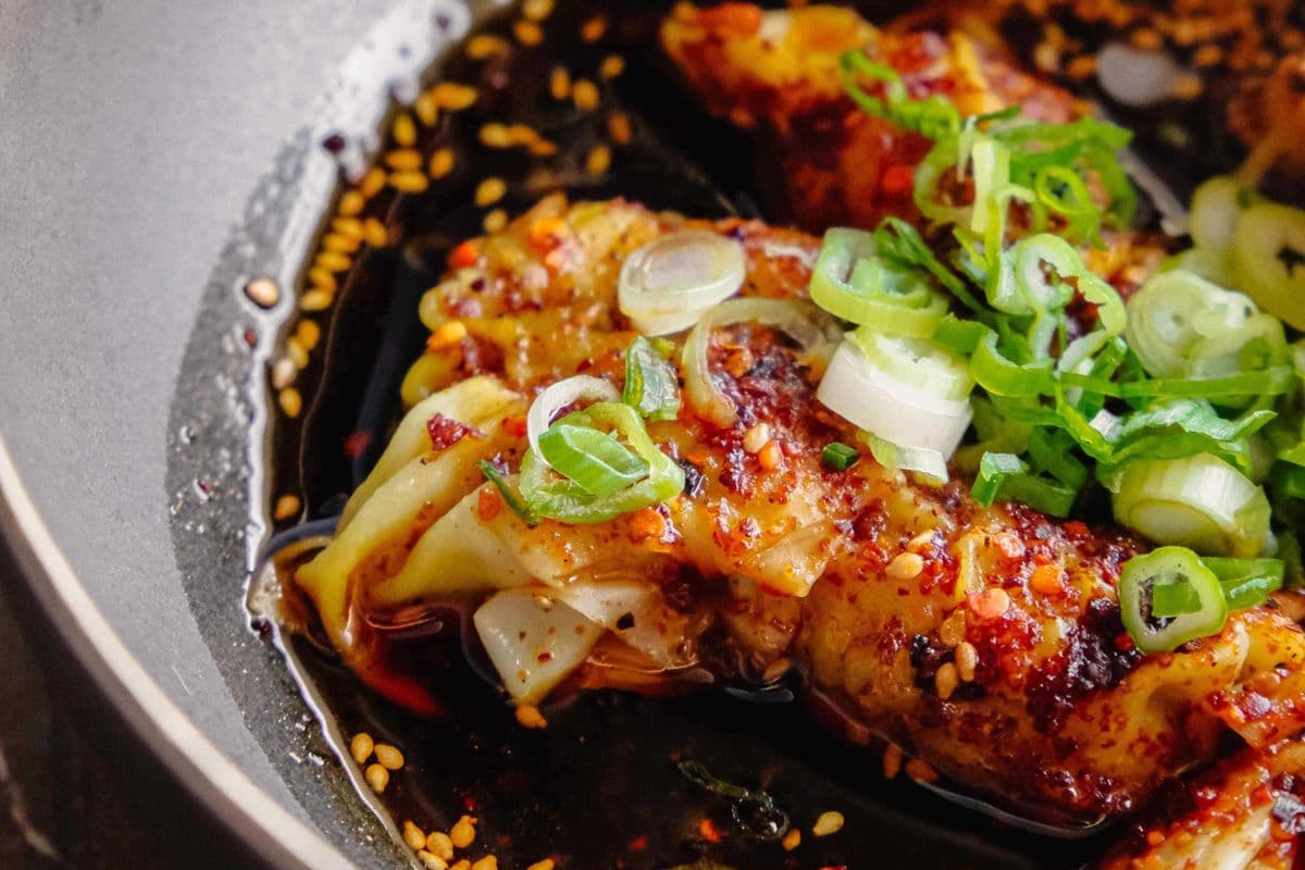 Pork and corn wonton with chili oil sauce|20pcs