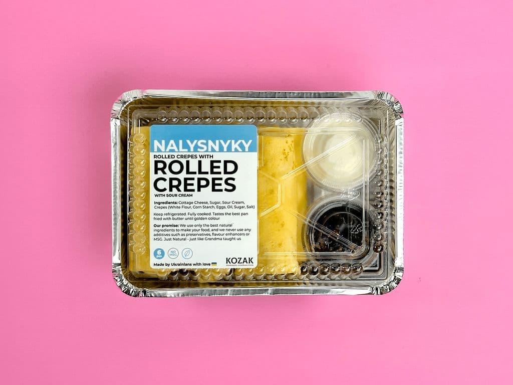 "Nalysnyky" Rolled Crepes with Cottage Cheese (6 pcs)