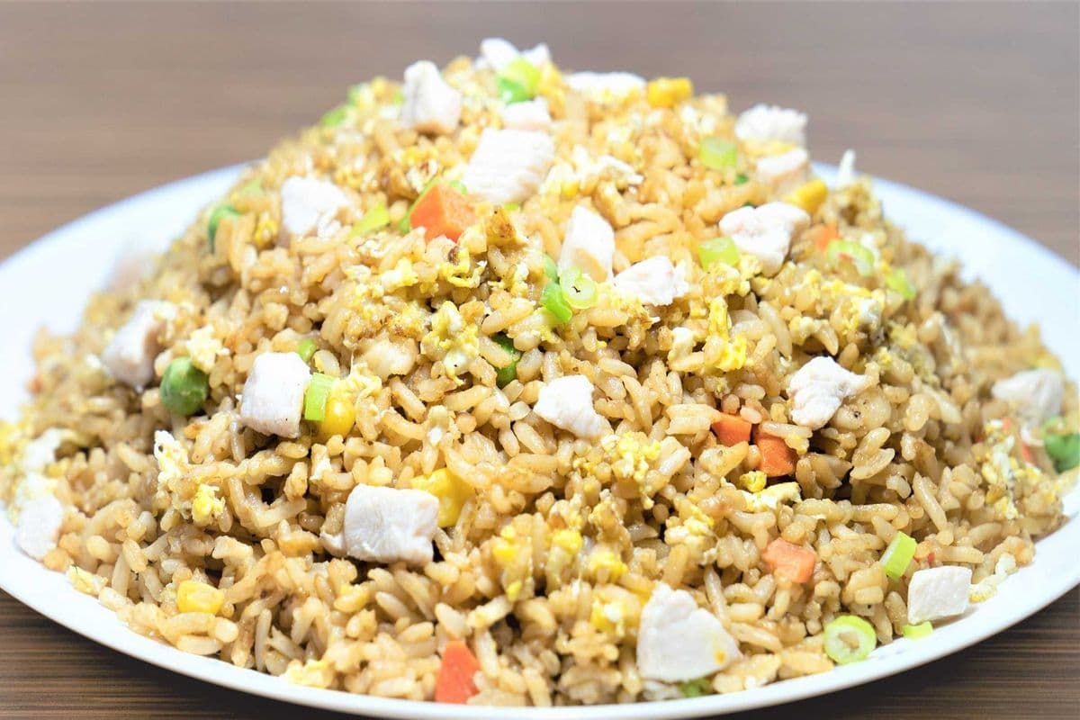Fried Rice with Chickens