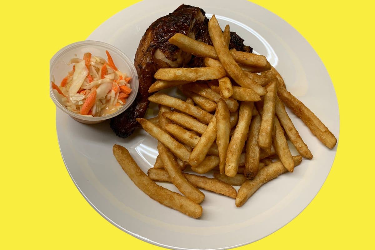 Jerk Chicken with French Fries