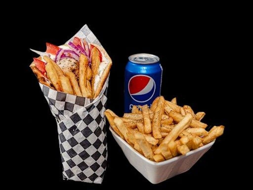 Chicken Souvlaki Pita Combo
