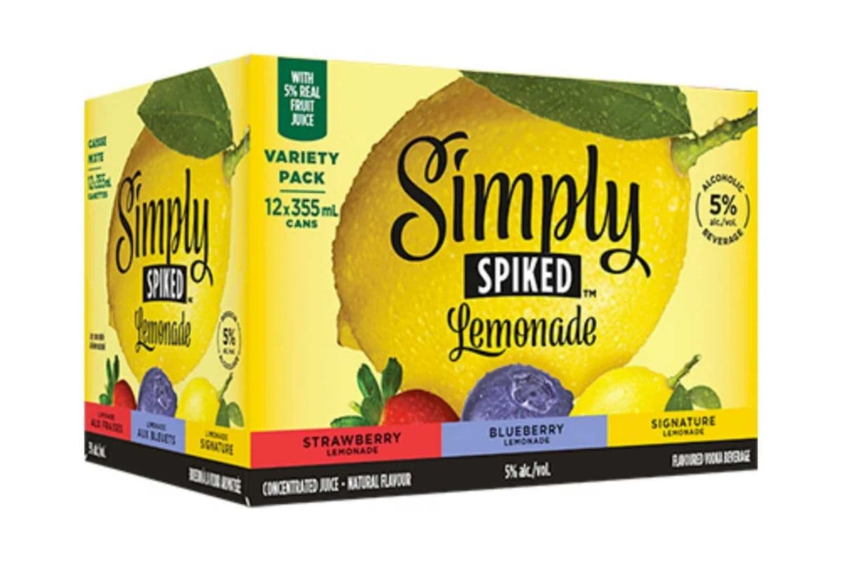Simply Spiked Lemonade Variety Pack (12 x 355 ml Cans)