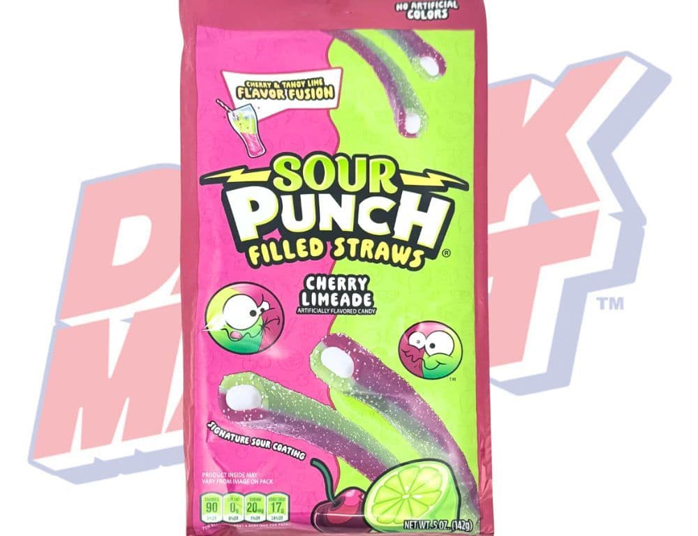 Sour Punch Filled Straws Cherry Lime - 5oz