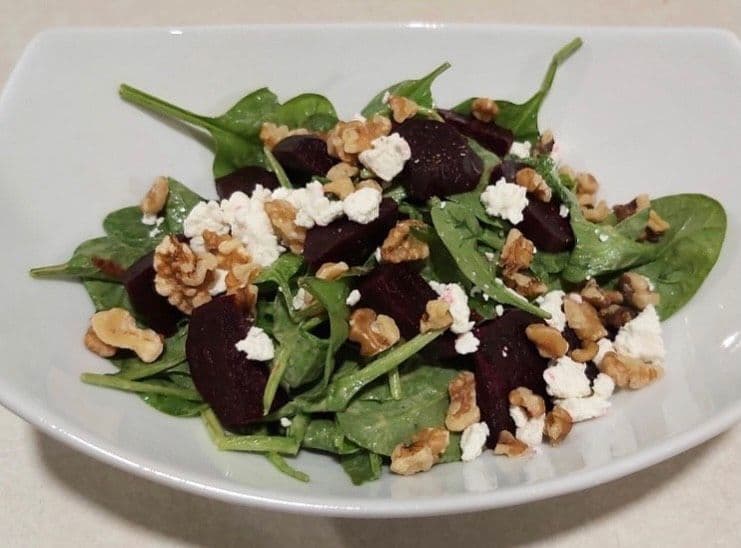 Baby Spinach and Beet Salad