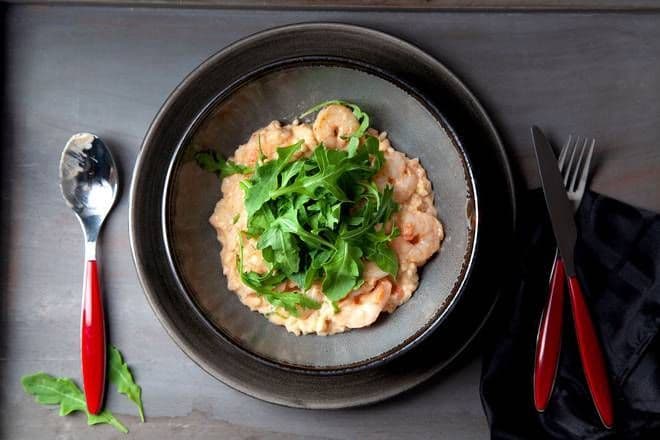 Risotto Crevettes et Roquette / Shrimp and Arugula Risotto