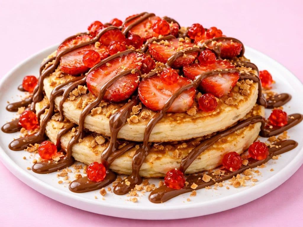 Strawberry Nutella Loaded Pancakes