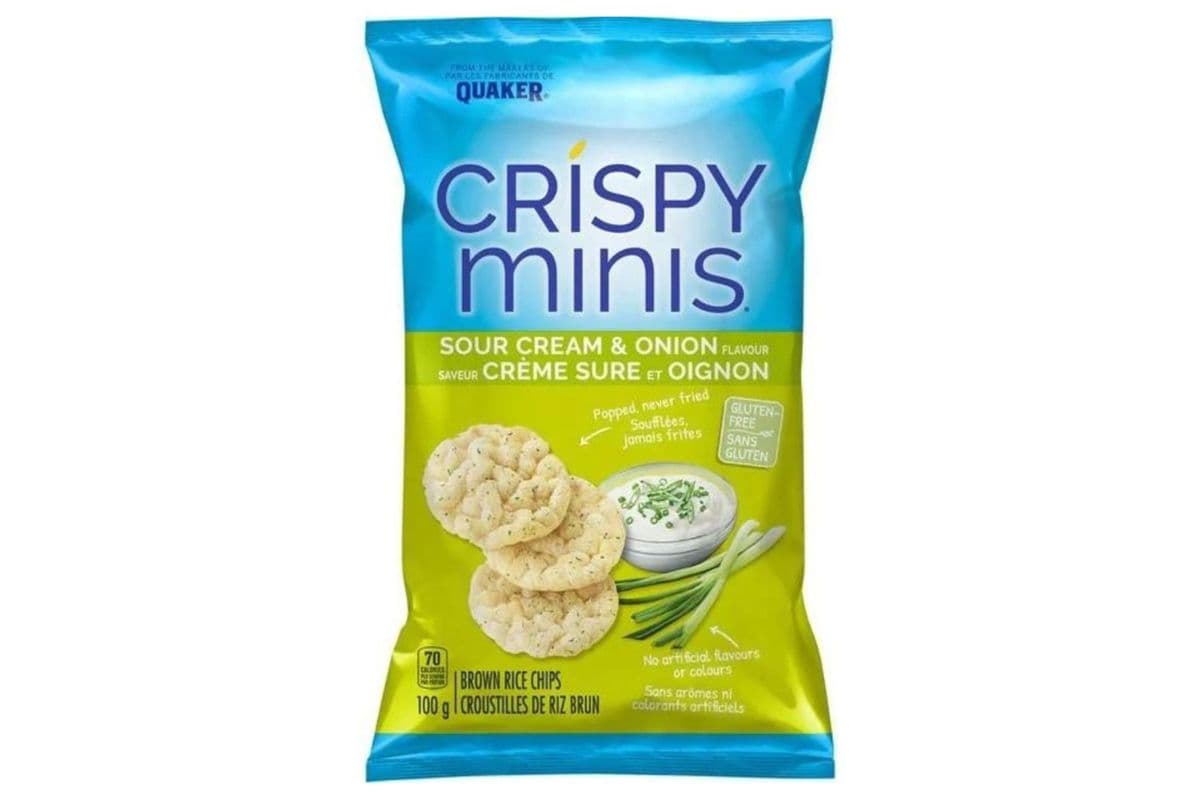 Quaker Crispy Minis Sour Cream & Onion Brown Rice Chips (100 g)