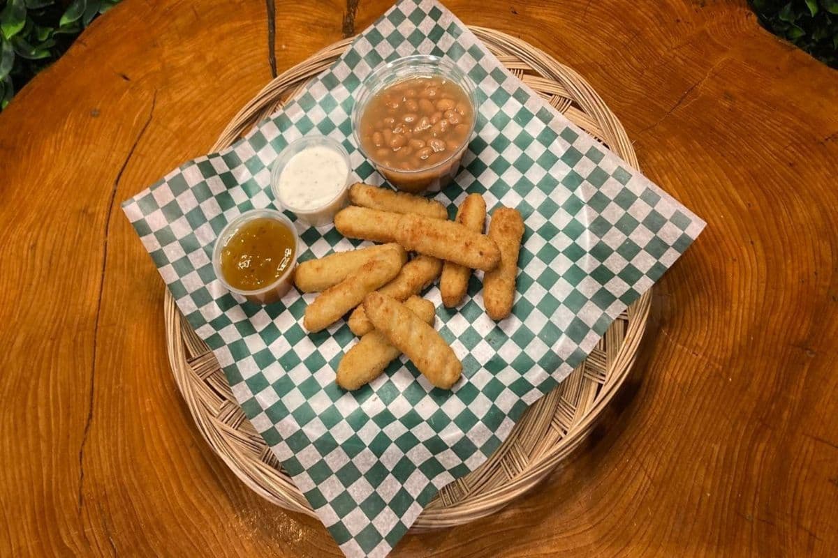 Chicken Fries with Beans