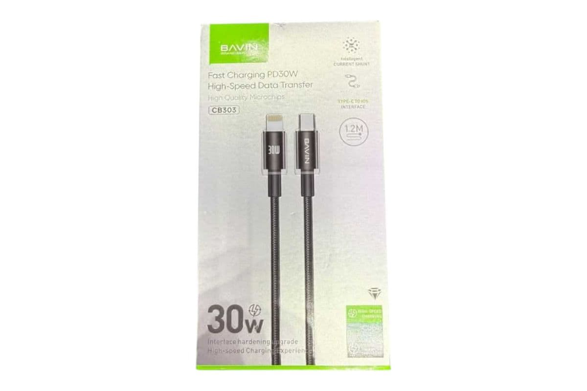 Bavin 30 W Type C to iOS Data Transfer Cable