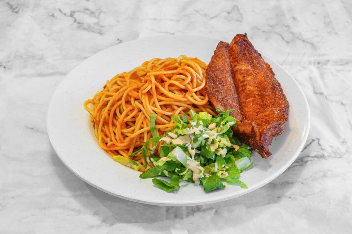 Fish Fillet with Spaghetti