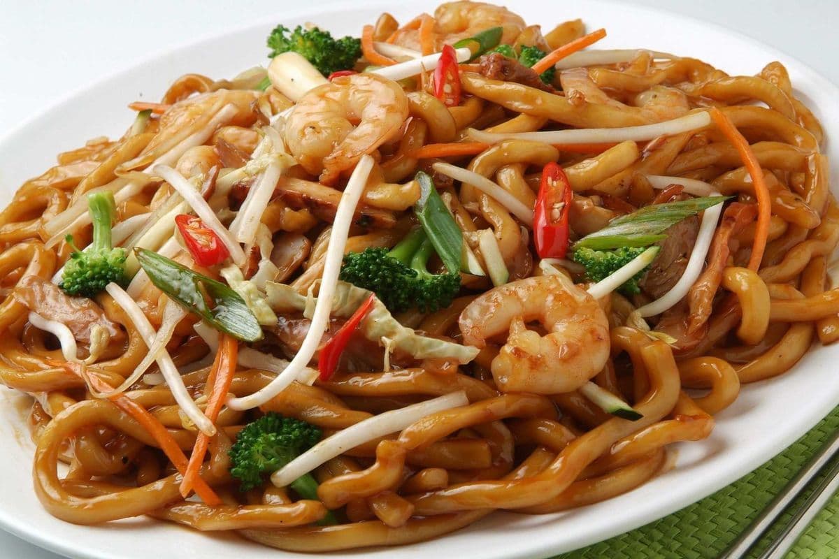 Shanghai Noodles with Shrimp