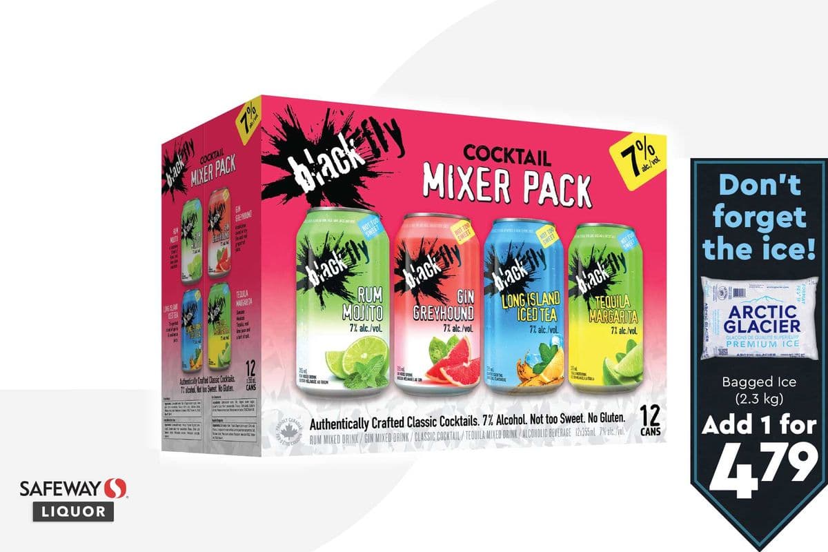 Black Fly Classic Cocktail Mixer Pack (12 x 355 ml)