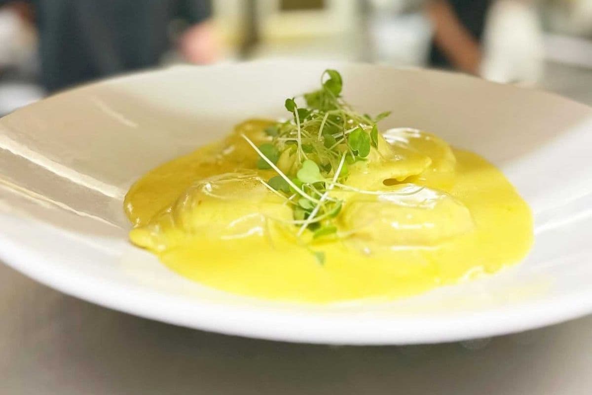 Saffron Seafood Ravioli