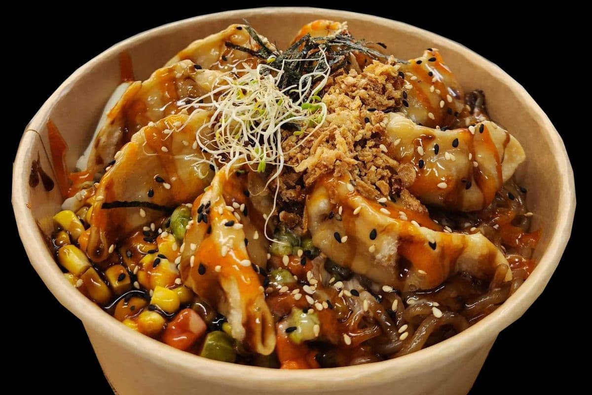 K Mandu Bop (Chicken Dumpling Rice Bowl)