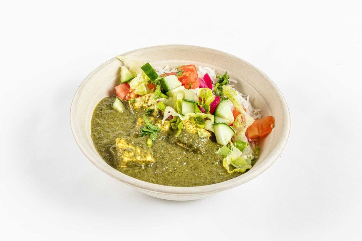 Palak Paneer and Rice Bowl (Veg, GF)